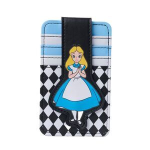 New Womens Disney Alice in Wonderland Card Holder Wallet Button Snap Closure